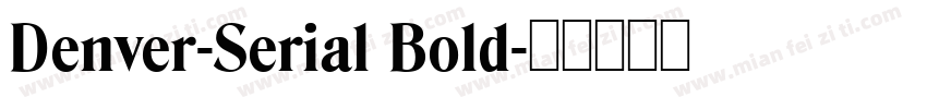 Denver-Serial Bold字体转换
